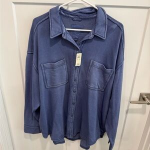 Blue Button-Up Shirt